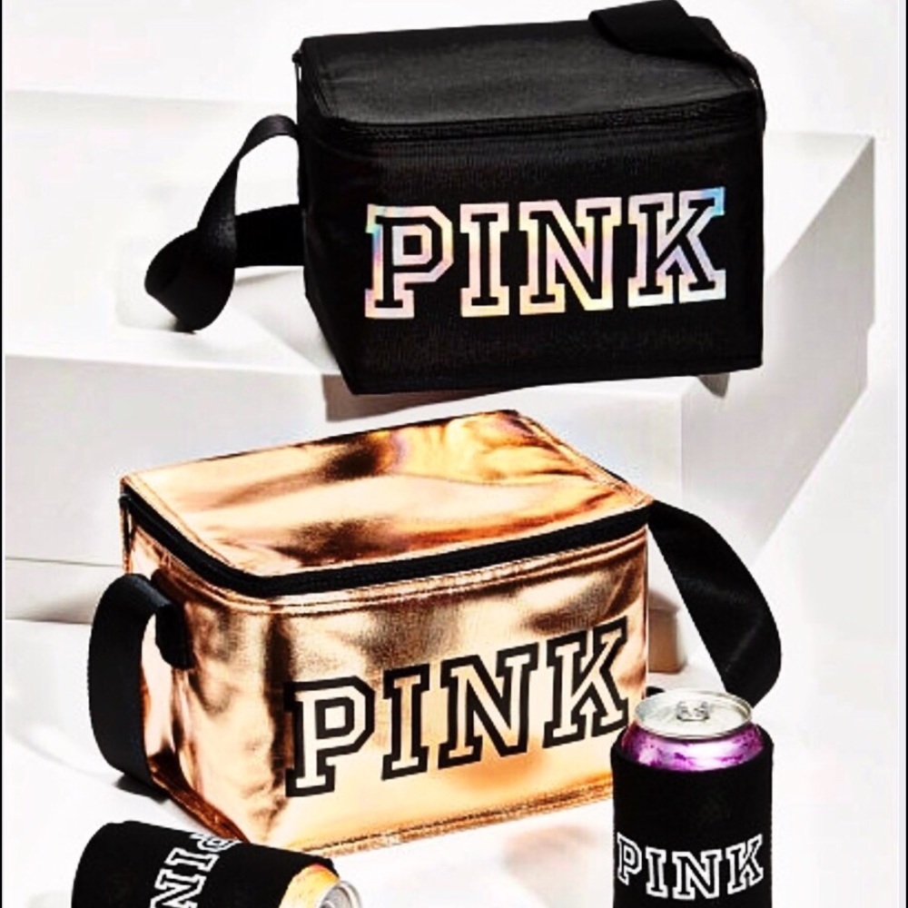 Vs pink cooler and coozie Black!